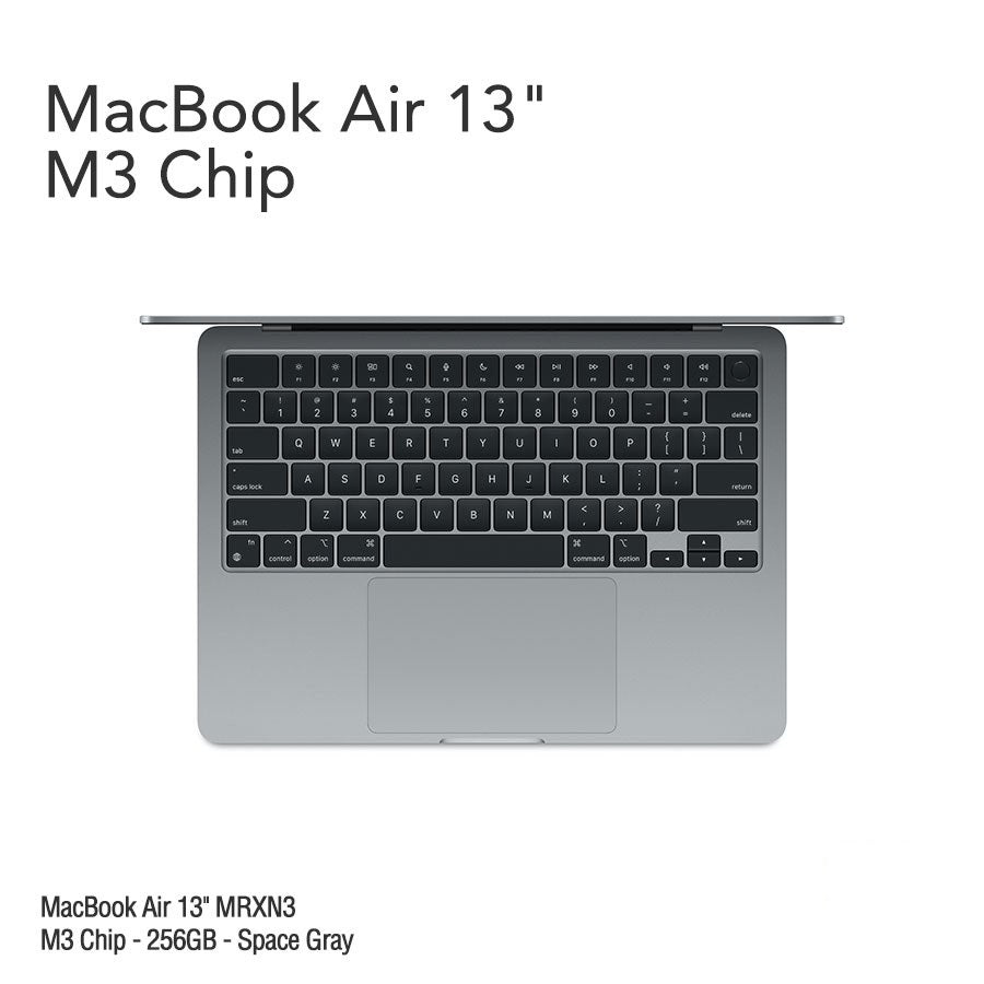 MacBook Air 13.6" [MRXN3] M3 Chip - 8GB UM - 256 GB - Space Gray