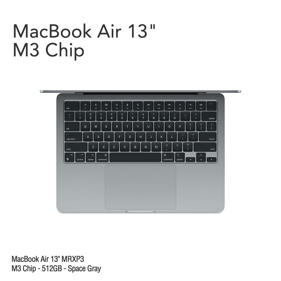 MacBook Air 13.6" [MRXP3] M3 Chip - 8GB UM - 512 GB - Space Gray