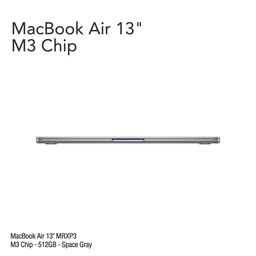 MacBook Air 13.6" [MRXP3] M3 Chip - 8GB UM - 512 GB - Space Gray