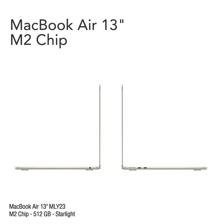 MacBook Air 13.6" Retina [MLY43] M2 Chip 512 GB - Starlight
